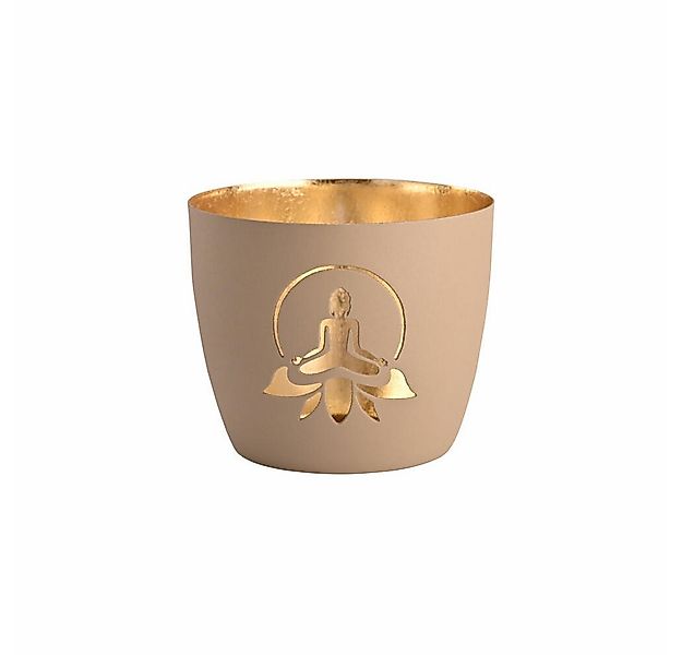 Giftcompany Windlicht Madras Lotus Yoga Silhouette M sandstone H 8.5 cm günstig online kaufen