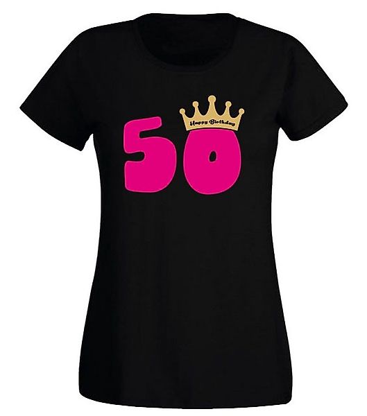 G-graphics T-Shirt Damen T-Shirt - 50 – Happy Birtday – mit Krone zum 50. G günstig online kaufen
