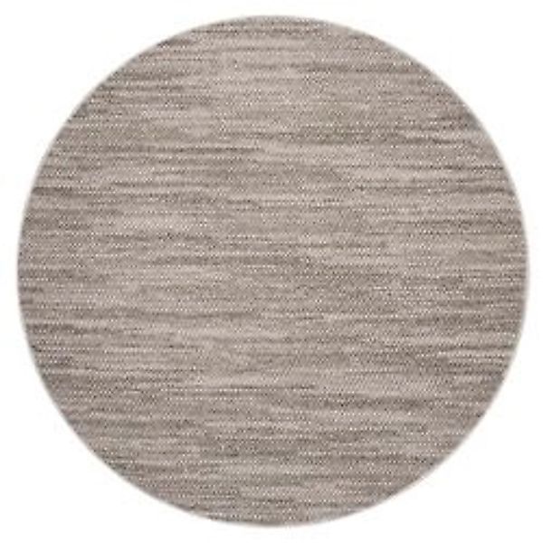 payé Teppich Linda 43 Kurzflor Rund 160x160 cm Taupe Struktur Boho günstig online kaufen