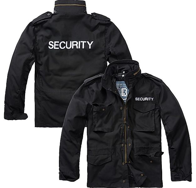 Brandit Outdoorjacke Brandit M65 Security Jacke Schwarz mit Aufschrift günstig online kaufen