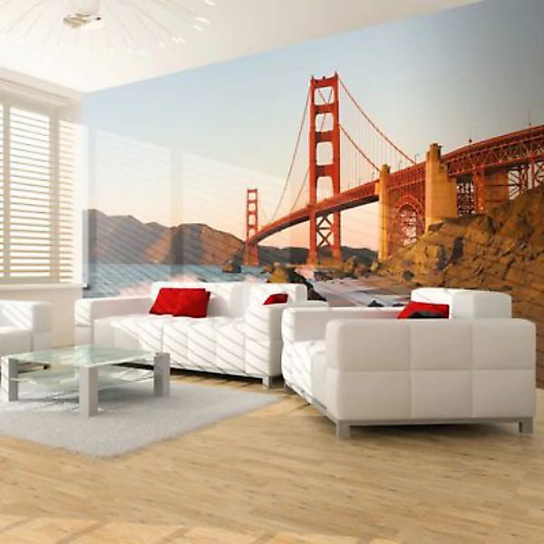 artgeist Fototapete Golden Gate Brücke - Sonnenuntergang , San Francisco ro günstig online kaufen