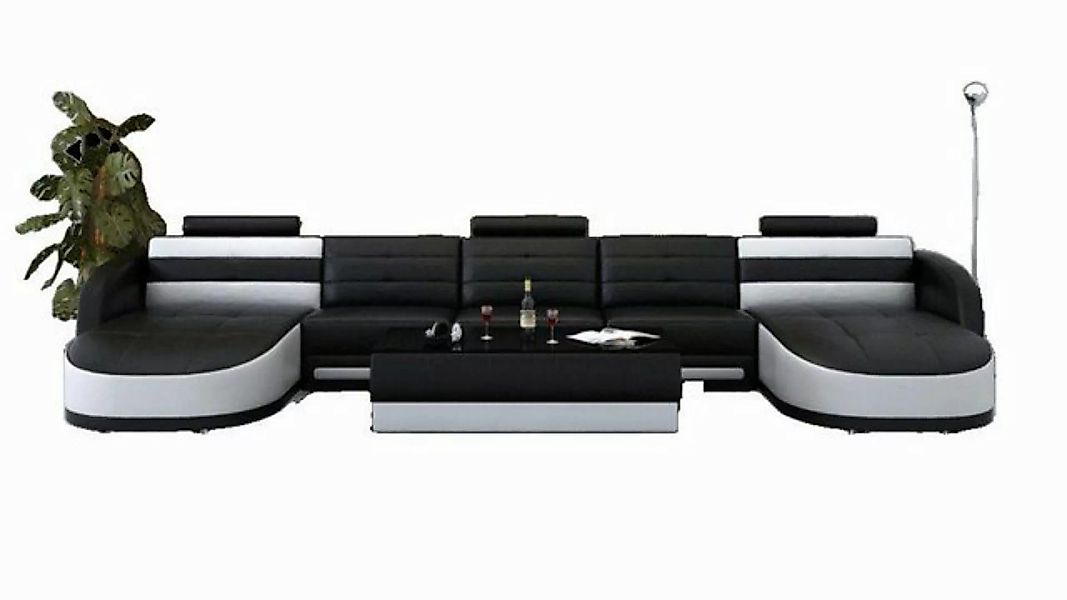 JVmoebel Sofa Ledersofa Sofa Couch Wohnlandschaft Ecksofa Design Modern Sof günstig online kaufen