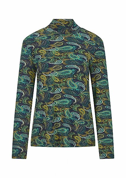 GOLDNER Langarmshirt "Longsleeve mit Allover-Print, Stehkragen" Paisley-Mus günstig online kaufen