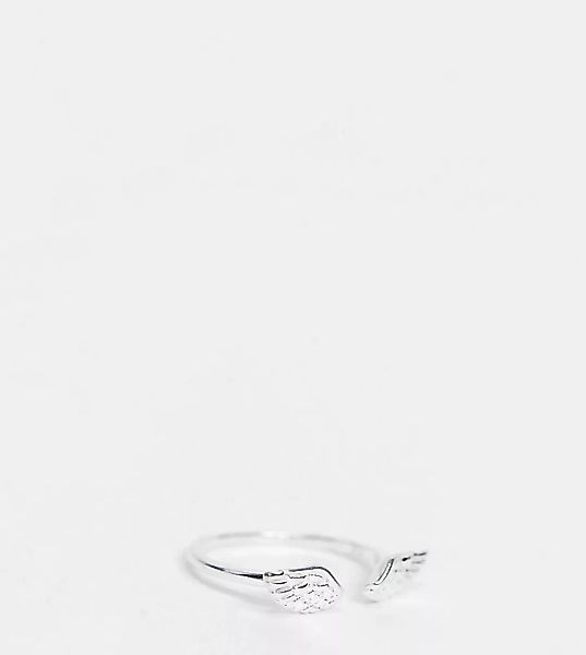 ASOS DESIGN – Ring aus Sterlingsilber mit Engelsflügel-Design günstig online kaufen