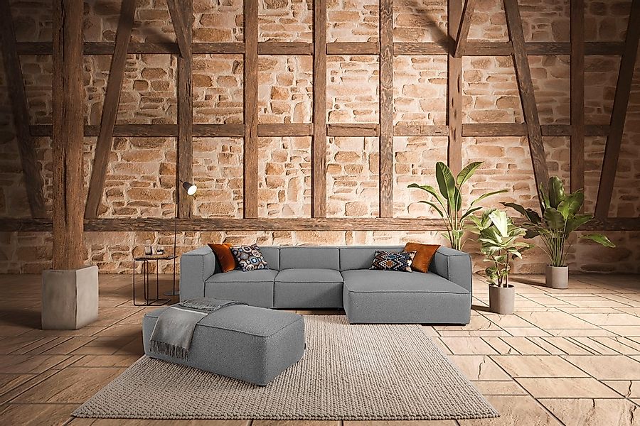 W.SCHILLIG Ecksofa "around-the-block" mit eleganter Biese, mit Federkern, B günstig online kaufen