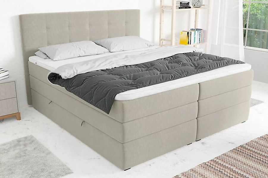 Stylefy Boxspringbett Dante (Schlafzimmerbett, Bett), 140/160/180 x 200 cm, günstig online kaufen
