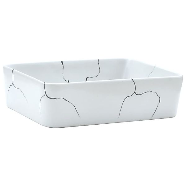 vidaXL Waschbecken Aufsatzwaschbecken Weiß Rechteckig 46x35,5x13cm günstig online kaufen
