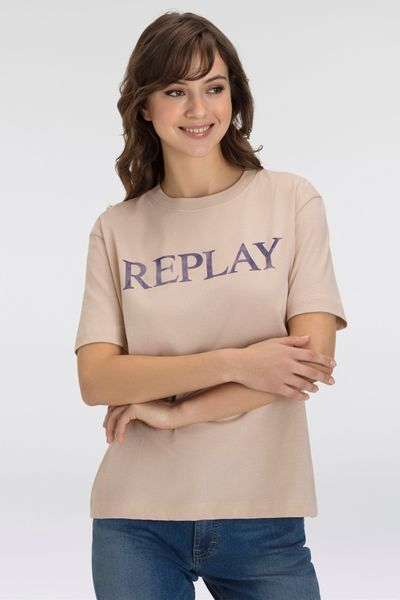 Replay T-Shirt mit Markenprint vorne günstig online kaufen