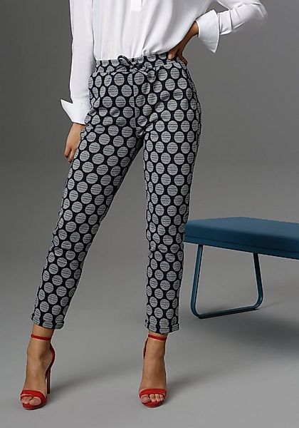 Aniston SELECTED Schlupfhose mit gestreiften Punkten günstig online kaufen