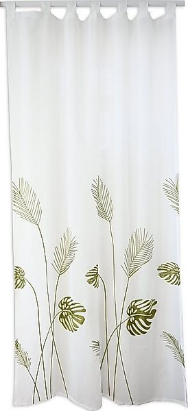 EXPERIENCE Vorhang Schlaufenschal Schlaufenvorhang 2489 40 Weiß Grün 140x24 günstig online kaufen