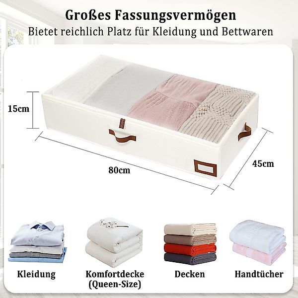 Coonoor Aufbewahrungsbox Faltbare Aufbewahrungsbox, 90-Liter-Unterbett-Aufb günstig online kaufen