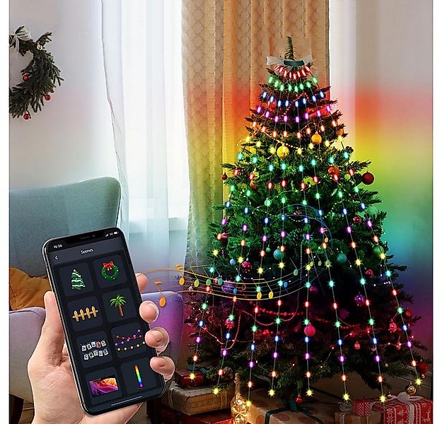 Jibenhome LED-Lichterkette LED Lichterkette RGB Christbaumbeleuchtung Bäume günstig online kaufen