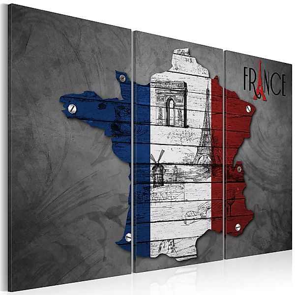 Wandbild - Symbole Von Frankreich - Triptychon günstig online kaufen