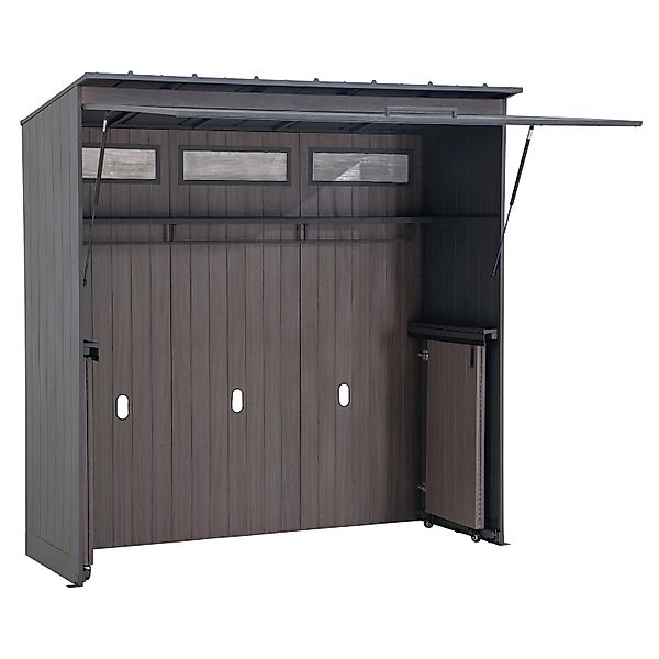 Sunjoy Gartenhaus Mambo für Outdoor Küche 94 cm x 220 cm Anthrazit günstig online kaufen