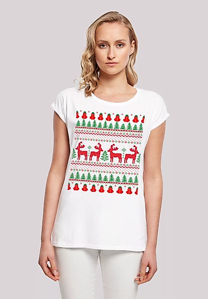 F4NT4STIC T-Shirt "Christmas Reindeers Weihnachten Muster", Print günstig online kaufen