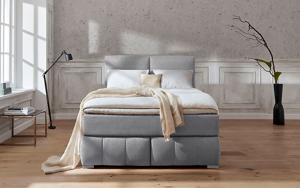 Home affaire Boxspringbett "Wehma" inkl. Topper in 3 verschiedenen Matratze günstig online kaufen