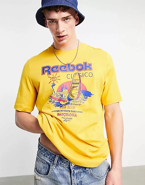 Reebok Classics – Souvenir 3 – T-Shirt in Gelb günstig online kaufen