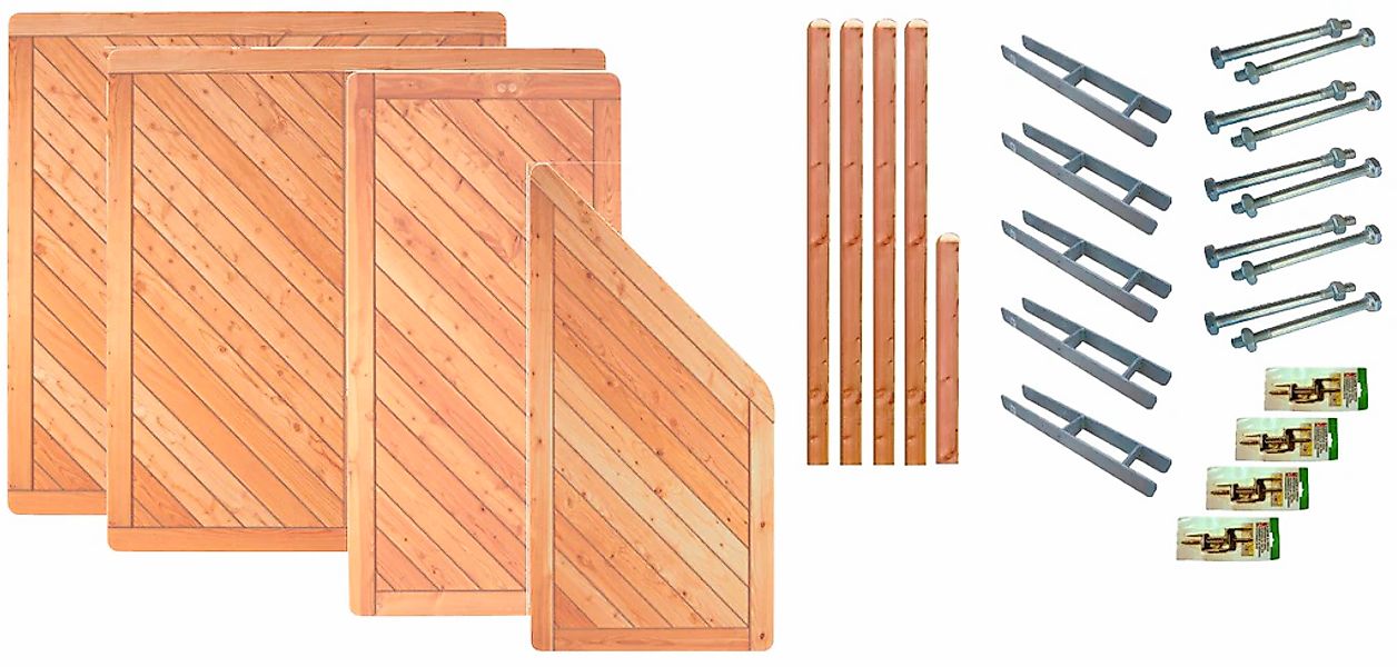 Tetzner & Jentzsch Dichtzaun "Springfield 1" 4 Elemente, LxH: 585x180 cm günstig online kaufen