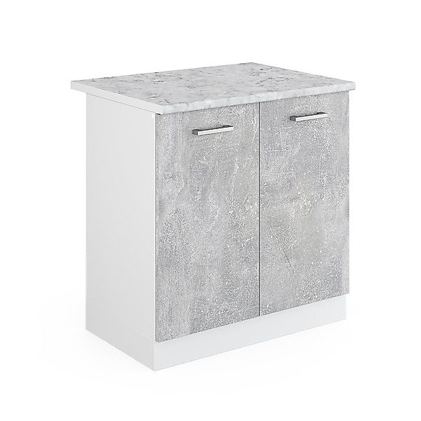Vicco Schranksystem R-Line, Beton/Weiß, 80 cm günstig online kaufen