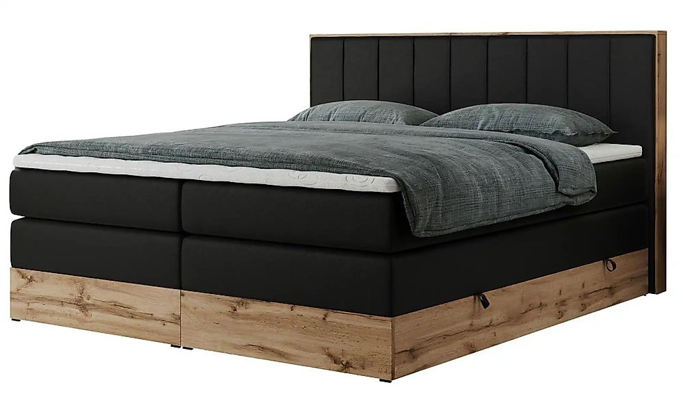 Boxspringbett mit Bettkasten Bellissimo King ¦ schwarz ¦ Maße (cm): B: 168 günstig online kaufen