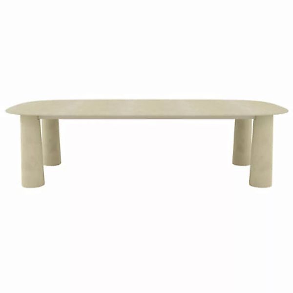 Ovaler Tisch Bold stein beige Beton beige / 280 x 150 cm - Ethimo - Beige günstig online kaufen