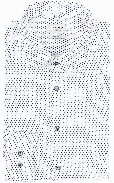 OLYMP Hemd Level 5 Druck Weiß Extra Lange Ärmel - Größe 40 günstig online kaufen