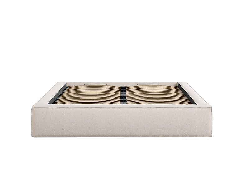 Micadoni | Bettgestell mit Stauraum Simon 180x200 Bouclé günstig online kaufen