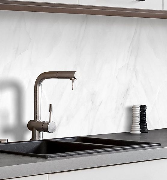 MyMaxxi Küchenrückwand Küchenrückwand selbstklebend Marmor Weiß Spritzschut günstig online kaufen