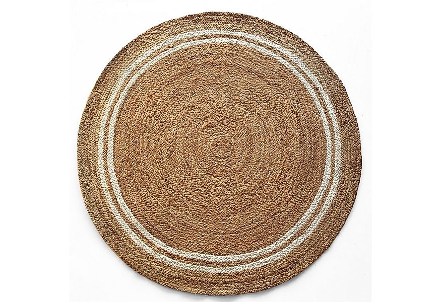 Karat Teppich Jute Rund, Handgewebter Naturteppich, In verschiedenen Ausfüh günstig online kaufen