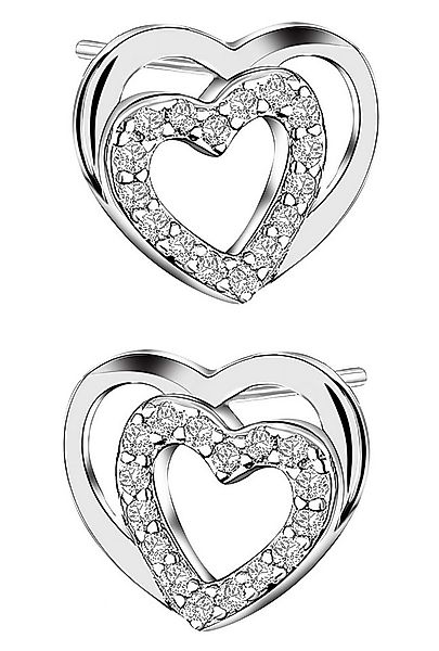 Limana Paar Ohrstecker Ohrringe 925 Silber Herz gold vergoldet für Frauen D günstig online kaufen