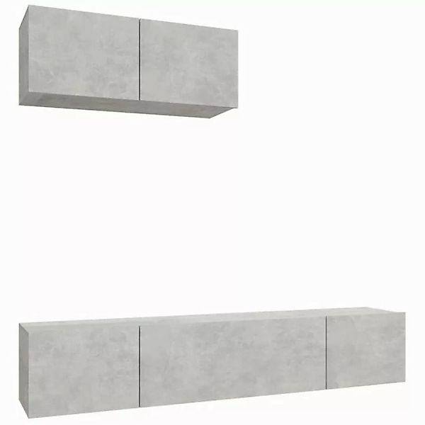 furnicato TV-Schrank 3-tlg. TV-Schrank-Set Betongrau Holzwerkstoff (1-St) günstig online kaufen