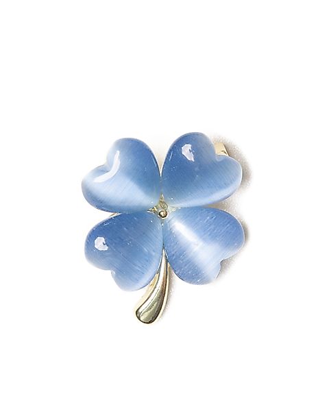 MayTree Brosche "Glücksklee", Perlmuttoptik, hellblau (Stück, günstig online kaufen