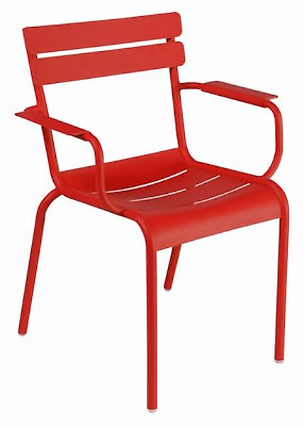 Stapelbarer Sessel Luxembourg metall rot - Fermob - Rot günstig online kaufen