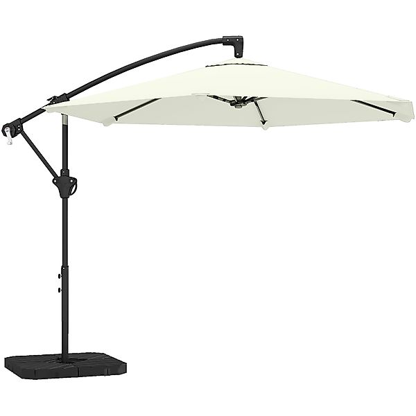 Outsunny Ampelschirm ca. Ø300 cm Sonnenschirm mit Verriegelungsmechanismus günstig online kaufen