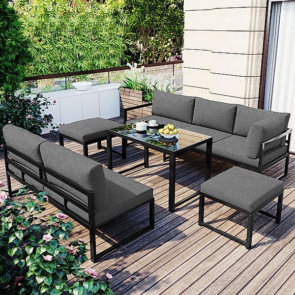 Celya Gartenlounge-Set Gartenlounges, Gartenmöbel Set 7 günstig online kaufen