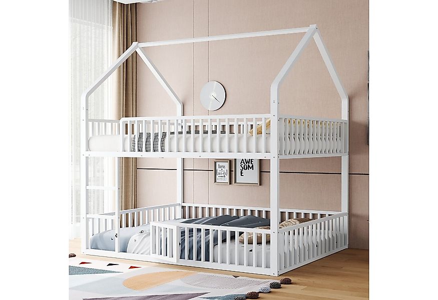 Merax Etagenbett (Jugendbett Kinderbett Stockbett, 1-St), Hohbett Metallbet günstig online kaufen