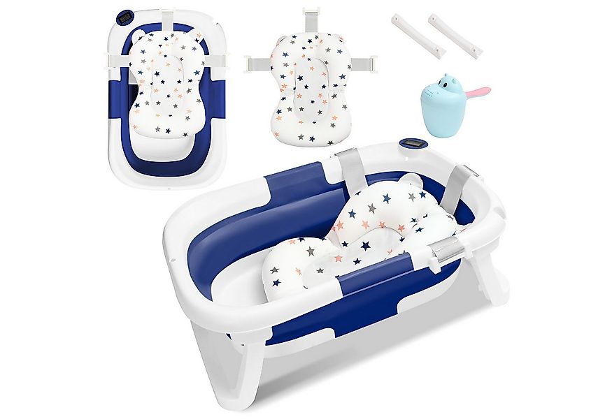 Clanmacy Babybadewanne Baby Badewanne Faltbar Reisebadewanne Silikon mit Ki günstig online kaufen