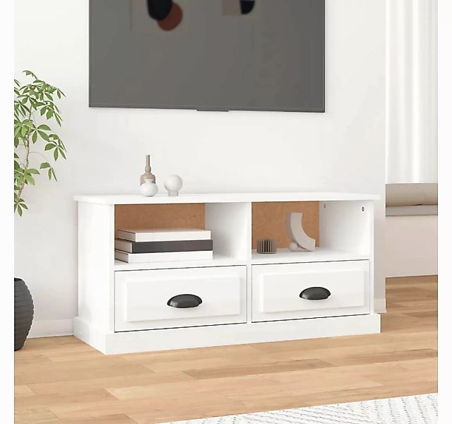 vidaXL TV-Schrank TV-Schrank Hochglanz-Weiß 93x35,5x45 cm Spanplatte günstig online kaufen