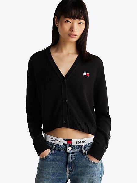 Tommy Jeans Strickjacke "TJW ESSENTIAL BADGE CARDIGAN EXT", mit Logo-Badge günstig online kaufen