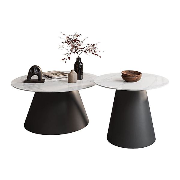 Lookway Couchtisch CARTELLE 2in1 Runder Sofatisch günstig online kaufen