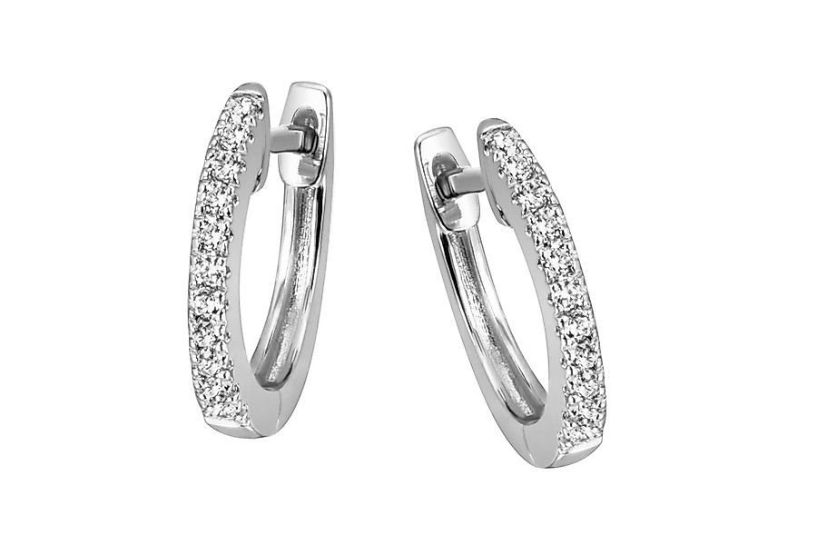 Reflexion Diamonds Klappcreolen rund aus 585 günstig online kaufen