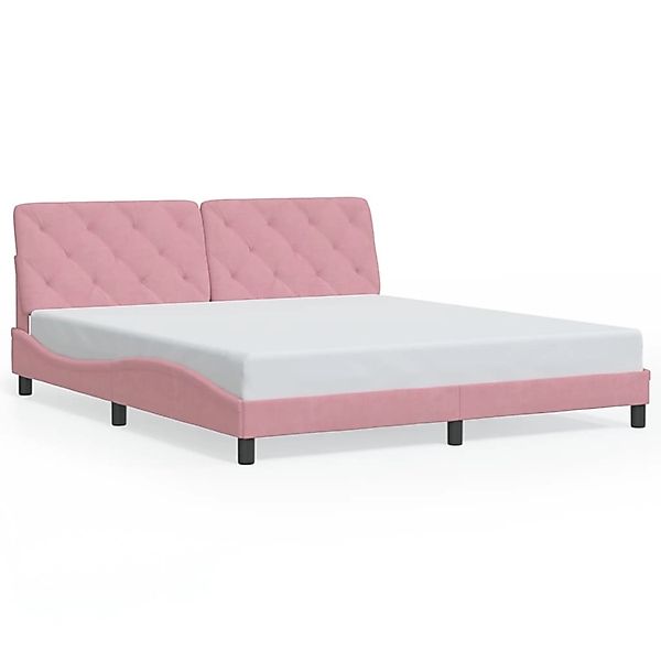 vidaXL Bettgestell ohne Matratze Rosa 180x200 cm Samt 3207940 günstig online kaufen