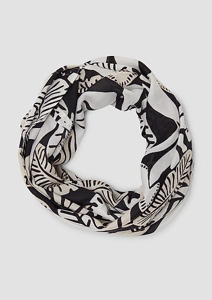 s.Oliver Loop Snood, Loop-Schal aus Viskose mit floralem Muster günstig online kaufen