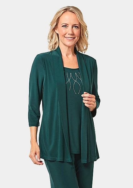 GOLDNER 3/4-Arm-Shirt Kurzgröße: Shirt in Setoptik mit Applikation günstig online kaufen