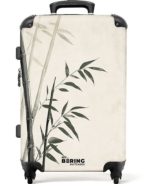NoBoringSuitcases.com© Hartschalen-Trolley Bambus-Illustration auf cremefar günstig online kaufen