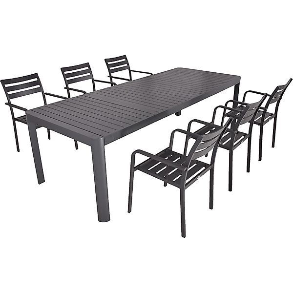 Garden Pleasure Gartenmöbel-Set-04 Amira 7-teilig Anthrazit günstig online kaufen