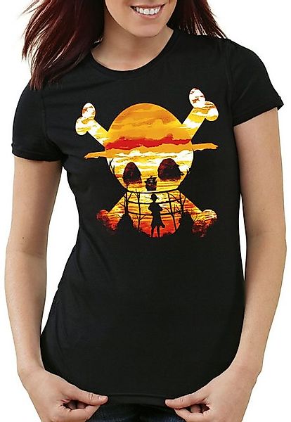 style3 T-Shirt Pirate Sunset one piece japan anime luffy manga monkey ruffy günstig online kaufen