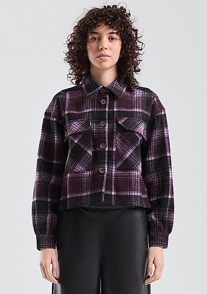 QS Hemdjacke Bluse Karo-Overshirt günstig online kaufen