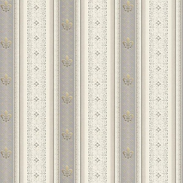 Bricoflor Silber Tapete Französische Lilie Barock Vliestapete mit Ornamente günstig online kaufen