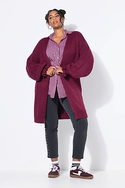 Studio Untold Strickjacke Long-Strickjacke oversized Ärmel-Raffung günstig online kaufen